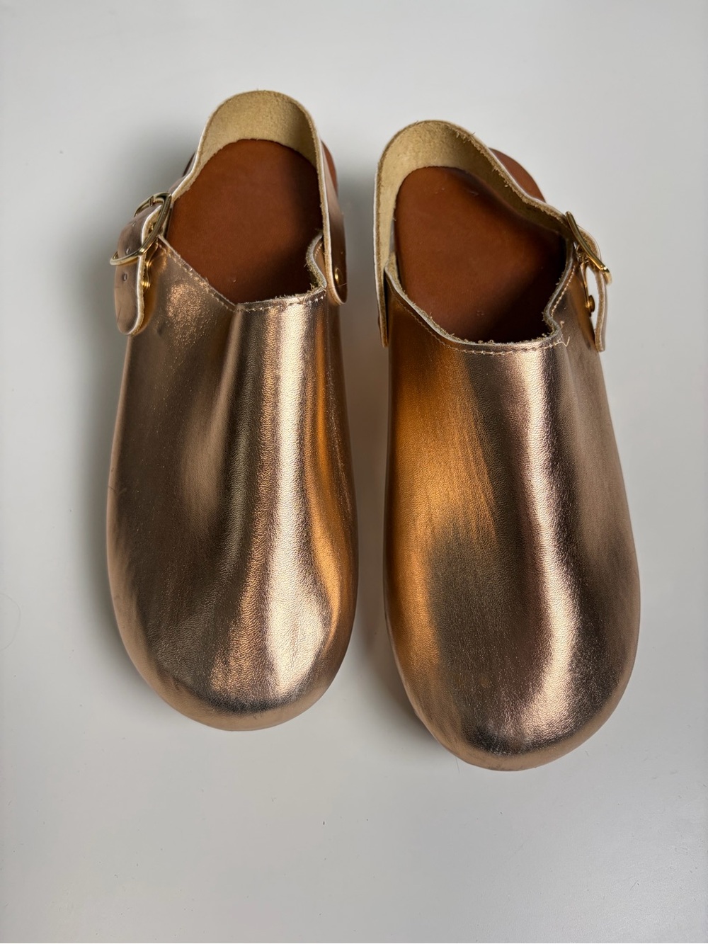 ANTHROPOLOGIE Rose Gold ABBA Clogs‎ 39 - Picture 7 of 16